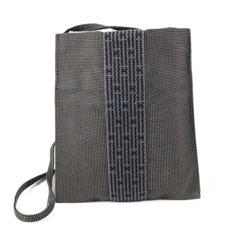 Hermes Shoulder Bag Pochette Canvas Gray