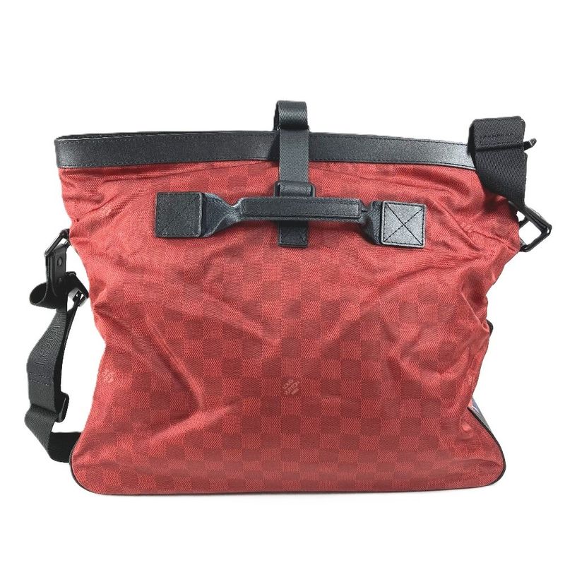 Louis Vuitton Shoulder Bag Sora No Leather Nylon Red