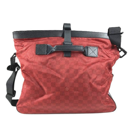 Louis Vuitton Shoulder Bag Sora No Leather Nylon Red