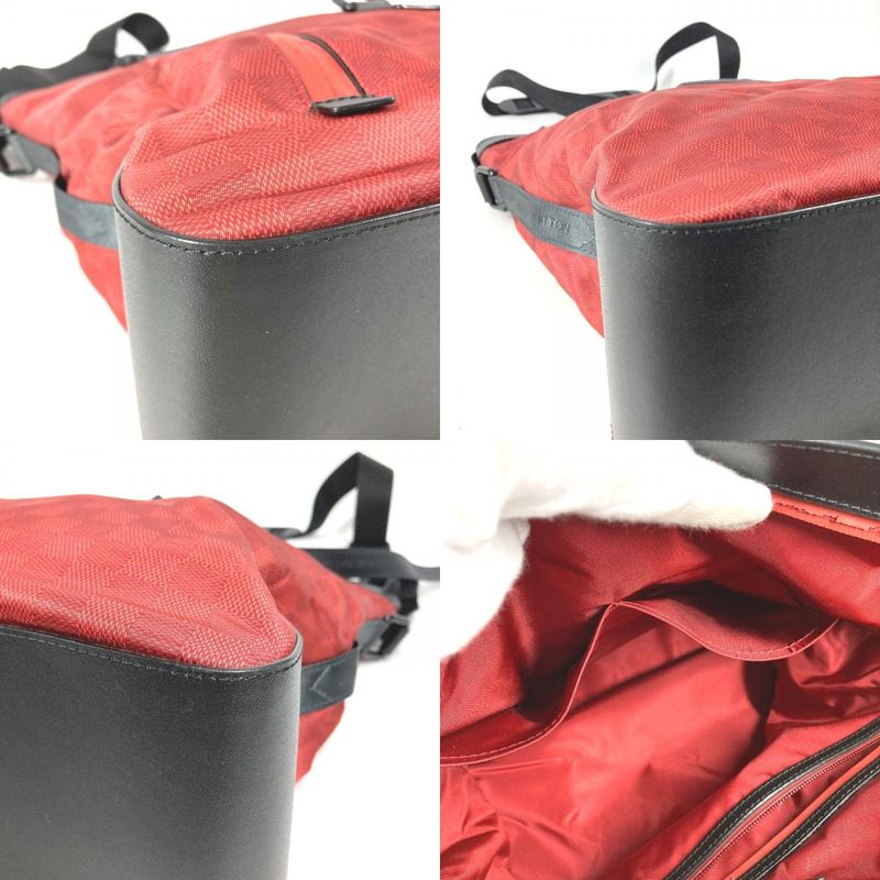 Louis Vuitton Shoulder Bag Sora No Leather Nylon Red