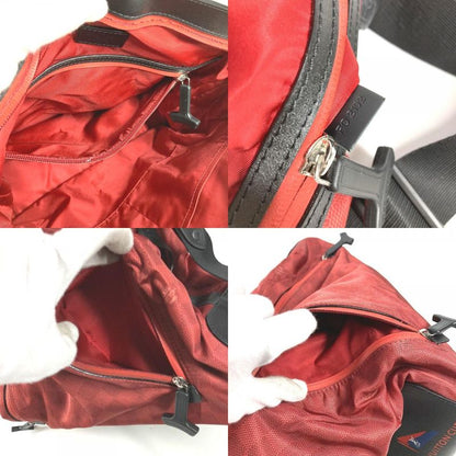 Louis Vuitton Shoulder Bag Sora No Leather Nylon Red