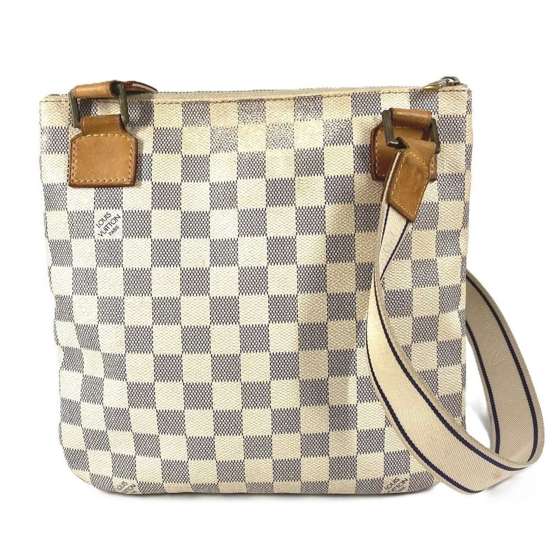 Louis Vuitton Shoulder Bag Pochette Bosfoll Damier Azur Canvas White