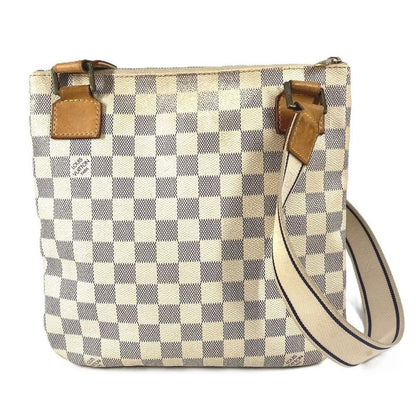 Louis Vuitton Shoulder Bag Pochette Bosfoll Damier Azur Canvas White