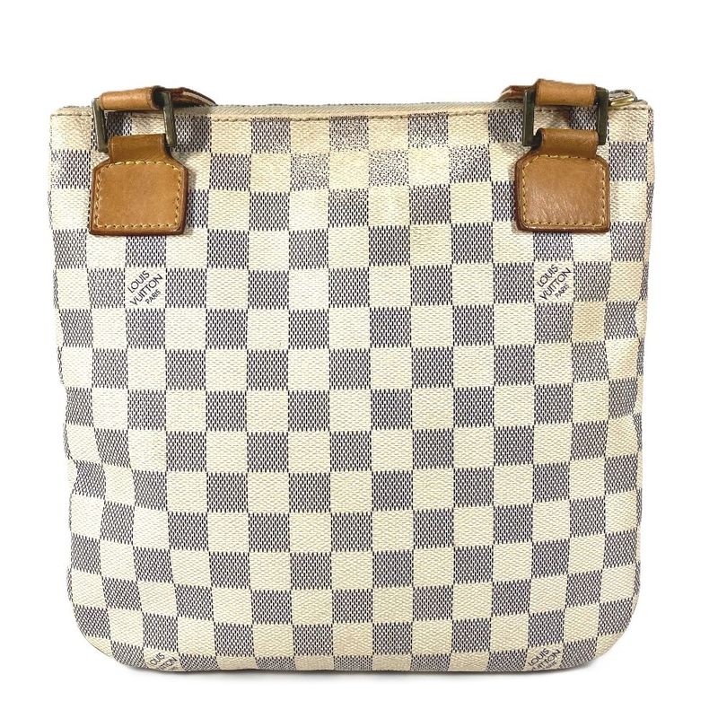 Louis Vuitton Shoulder Bag Pochette Bosfoll Damier Azur Canvas White