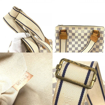Louis Vuitton Shoulder Bag Pochette Bosfoll Damier Azur Canvas White