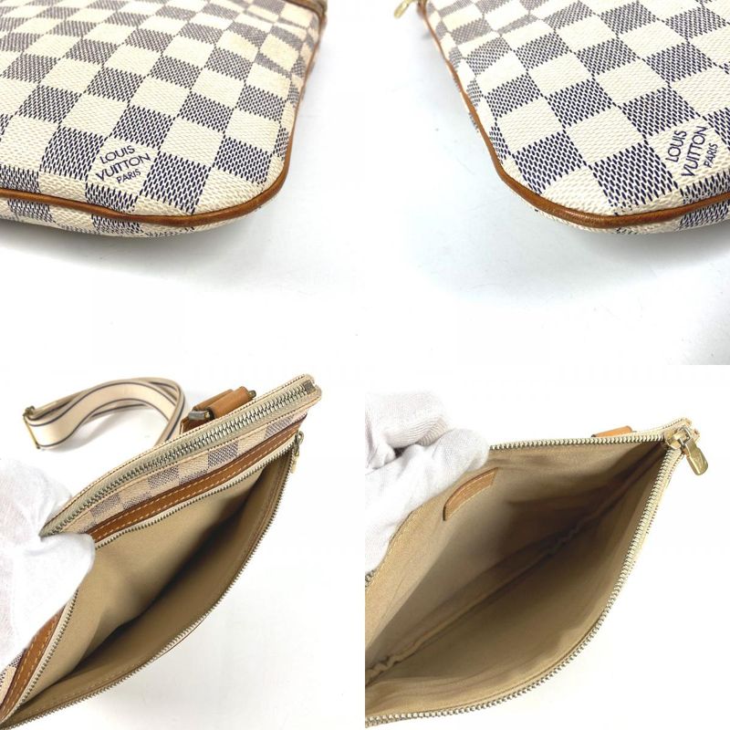 Louis Vuitton Shoulder Bag Pochette Bosfoll Damier Azur Canvas White