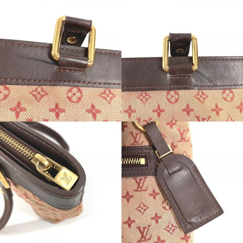 Louis Vuitton Tote Lucille PM Monogram Mini Canvas Red