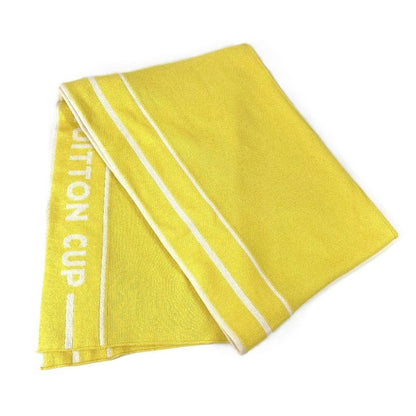 Louis Vuitton Scarf Logo Cotton Yellow