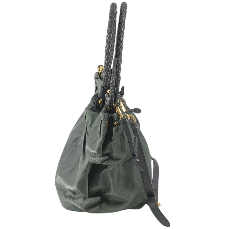 Prada Shoulder Bag Triangle Logo Nylon Pink