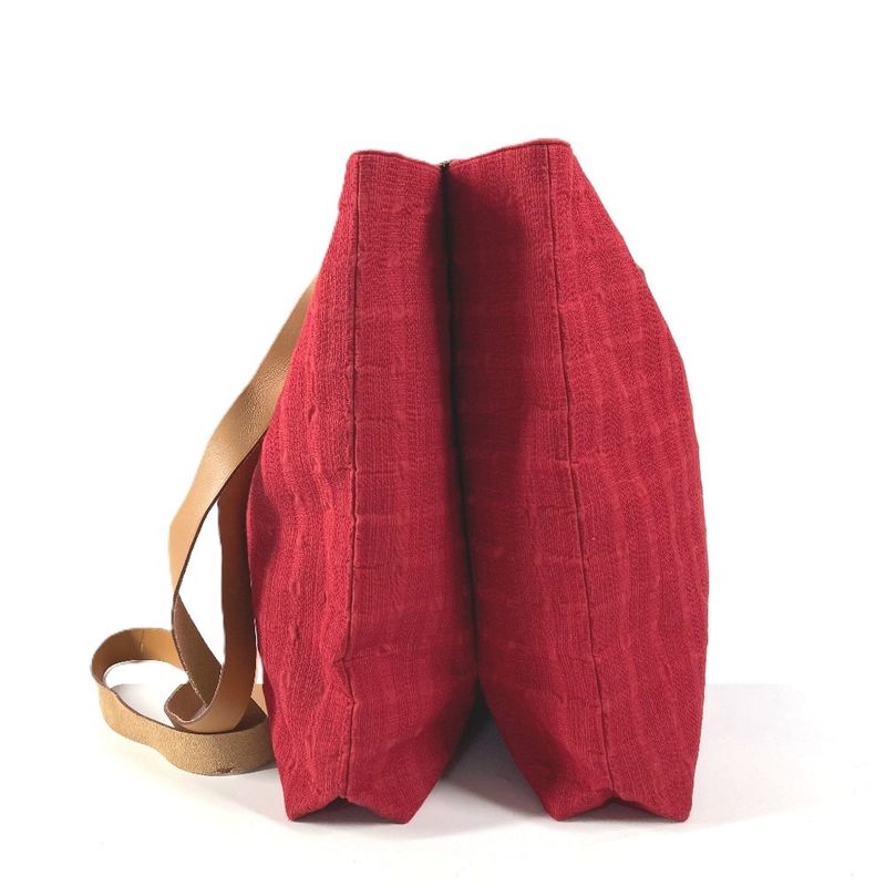 Hermes Shoulder Bag Amedaba Cabas Dopoche Cotton Red