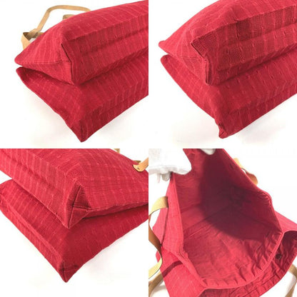 Hermes Shoulder Bag Amedaba Cabas Dopoche Cotton Red