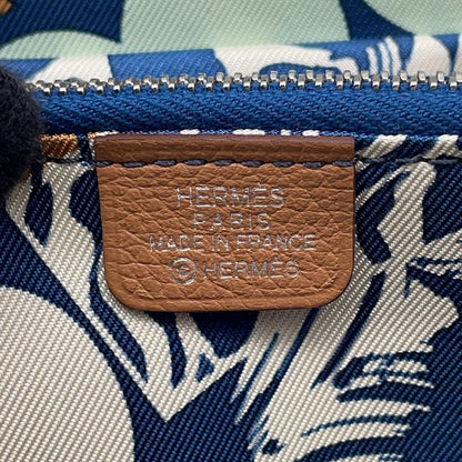 Hermes Coin Case Azappu Compact Silk in Gold Silver