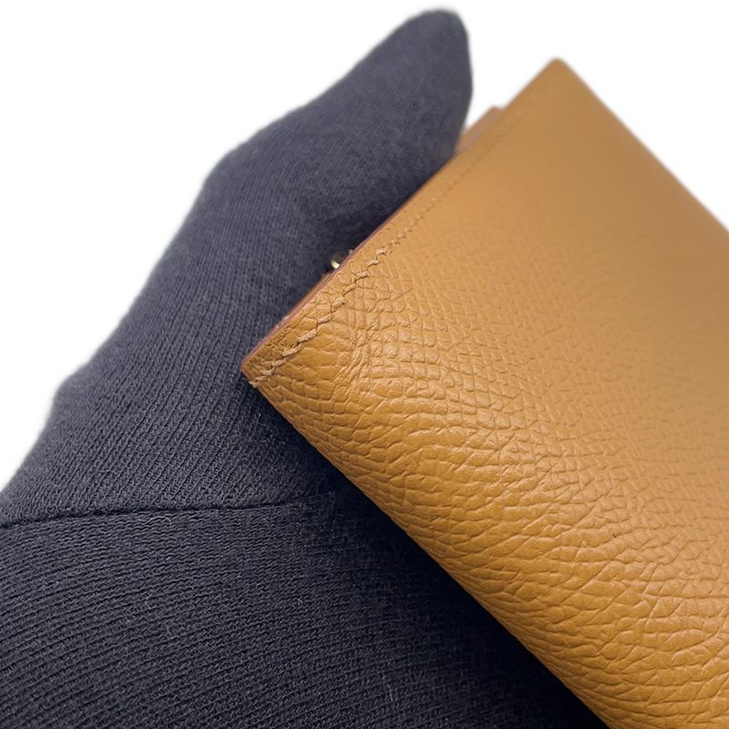 Hermes Bifold Wallet Bearn Compact Sesame Gold Epsom