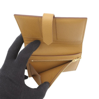 Hermes Bifold Wallet Bearn Compact Sesame Gold Epsom