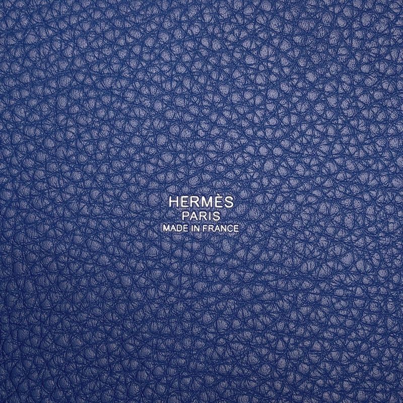 Hermes Handbag Picotin Lock PM Blue Tie Silver Taurillon Clemence