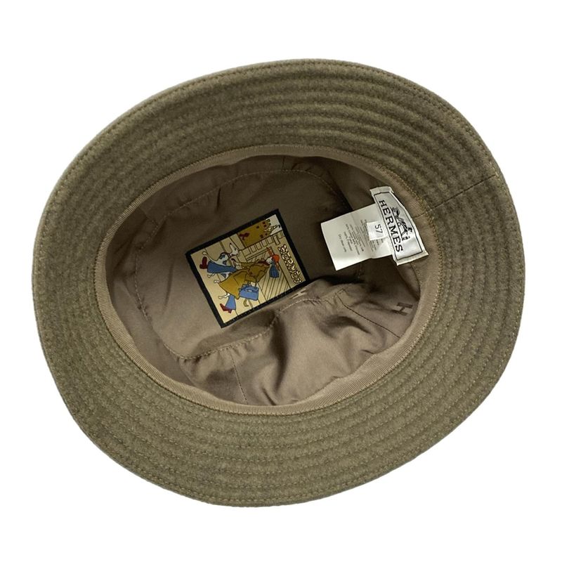 Hermes Hat 57 Gray Beige Series Cashmere