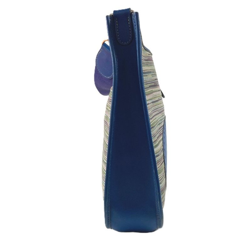 Hermes Shoulder Bag Evelyne 1 Leather Blue