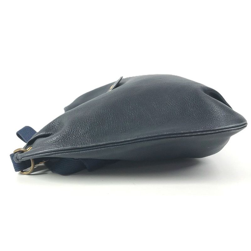 Hermes Shoulder Bag Rodeo Logo Leather Navy