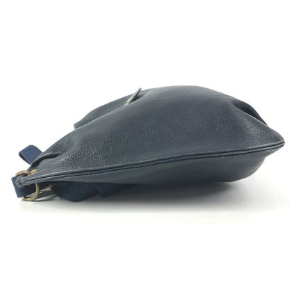 Hermes Shoulder Bag Rodeo Logo Leather Navy