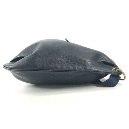 Hermes Shoulder Bag Rodeo Logo Leather Navy