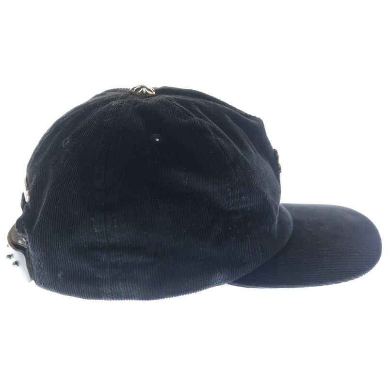 Chrome Hearts Slouchy 5 Panel Cap Daga Suede Leather Cap Hat with Decorative