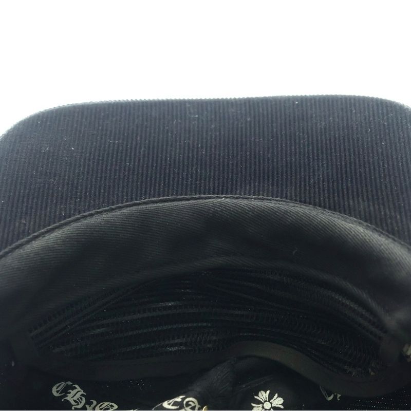 Chrome Hearts Slouchy 5 Panel Cap Daga Suede Leather Cap Hat with Decorative