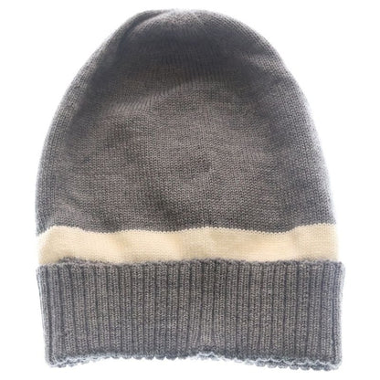 Gucci Double Knit Hat Gray White