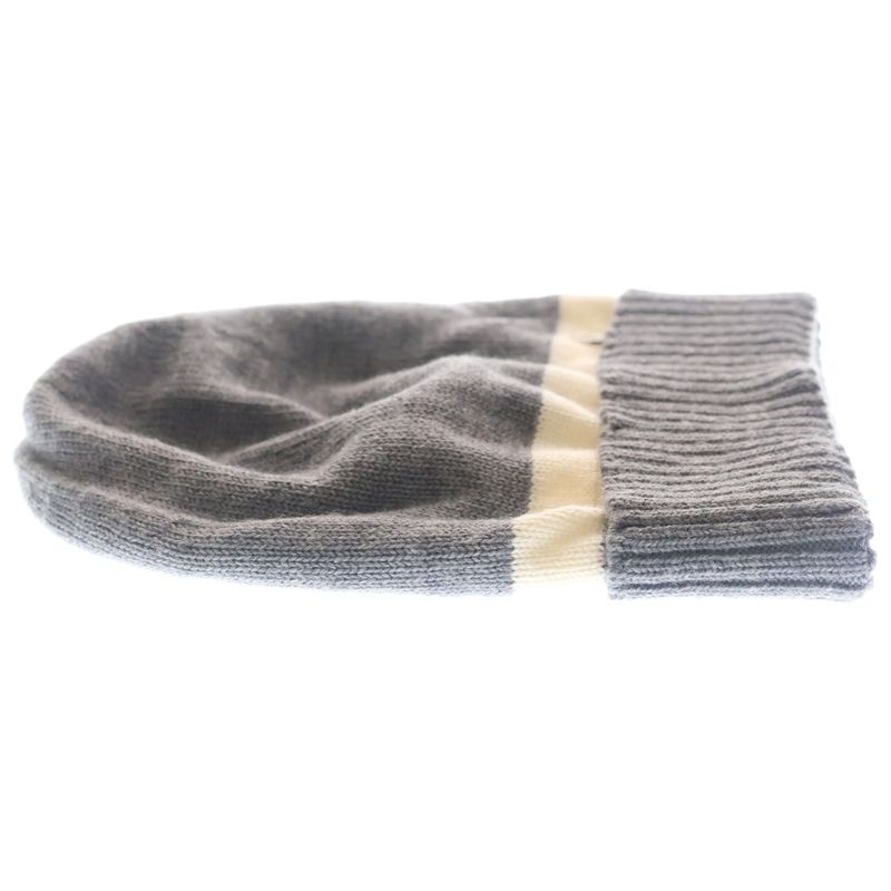 Gucci Double Knit Hat Gray White