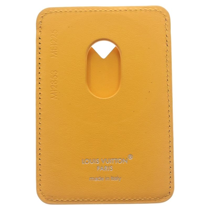 Louis Vuitton Monogram Macassar Card Holder Magnet Case Orange Brown