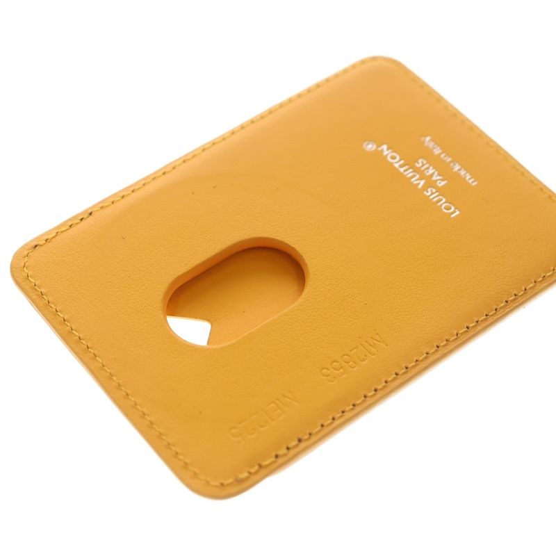 Louis Vuitton Monogram Macassar Card Holder Magnet Case Orange Brown