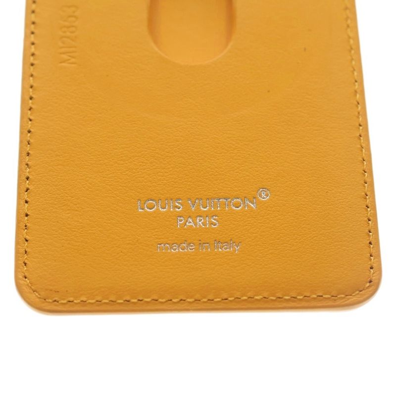 Louis Vuitton Monogram Macassar Card Holder Magnet Case Orange Brown