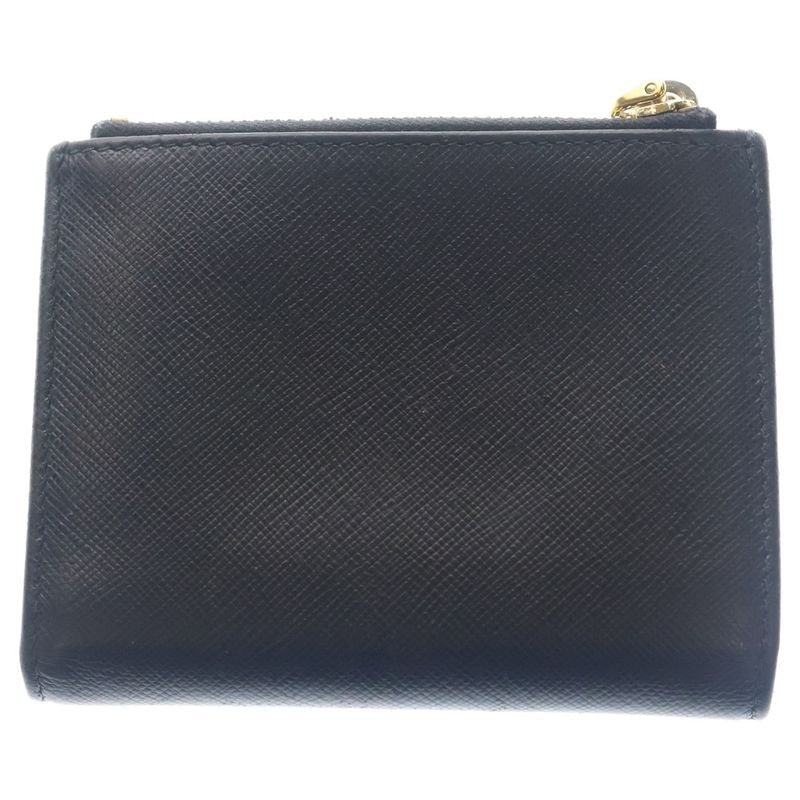 Prada Saffiano Bifold Wallet Black Leather