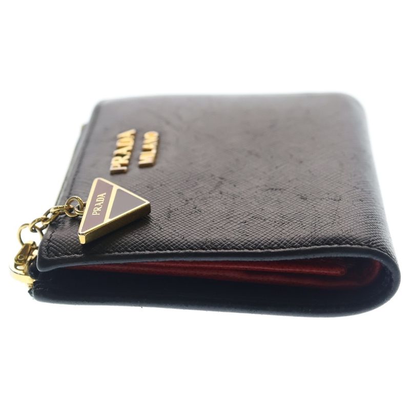 Prada Saffiano Bifold Wallet Black Leather