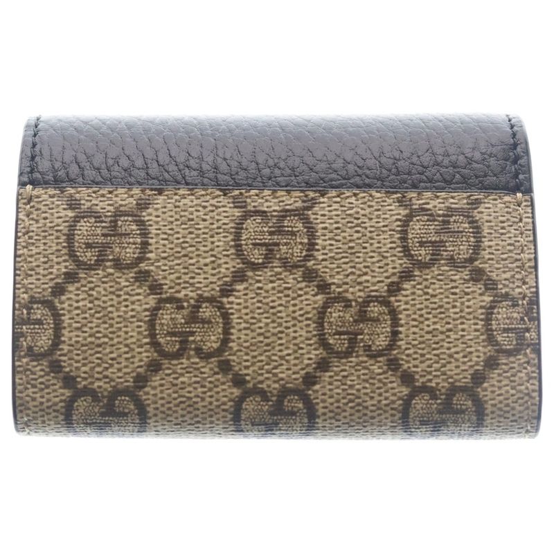 Gucci Petite Marmont Gglogo Key Case Brown Black Key Holder