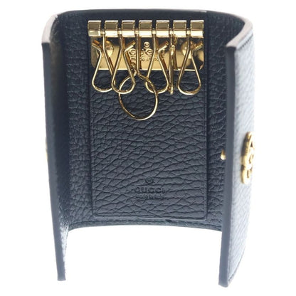 Gucci Petite Marmont Gglogo Key Case Brown Black Key Holder