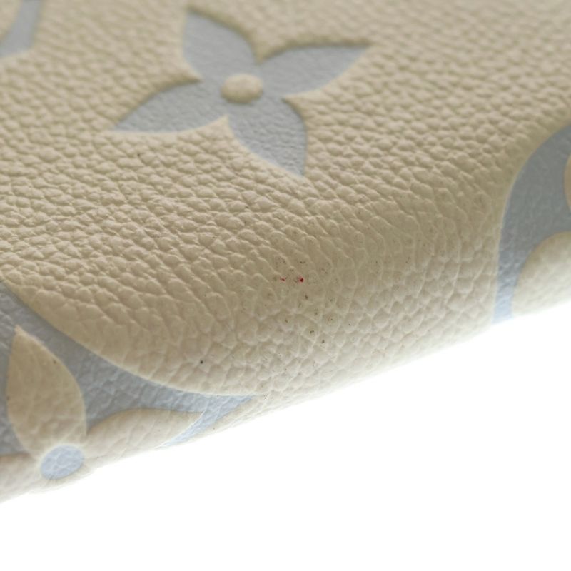Louis Vuitton Monogram Empreinte Zippy Wallet Round Zip Card Case Ivory Light