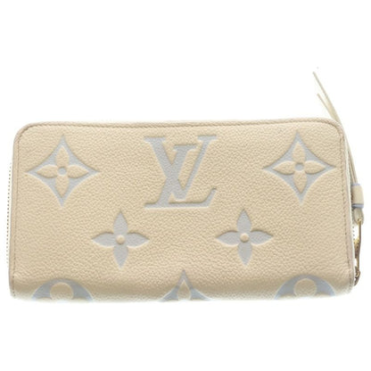 Louis Vuitton Monogram Empreinte Zippy Wallet Round Zip Card Case Ivory Light