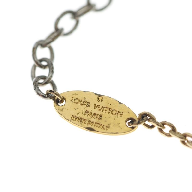 Louis Vuitton Logo Mania Necklace Silver Gold