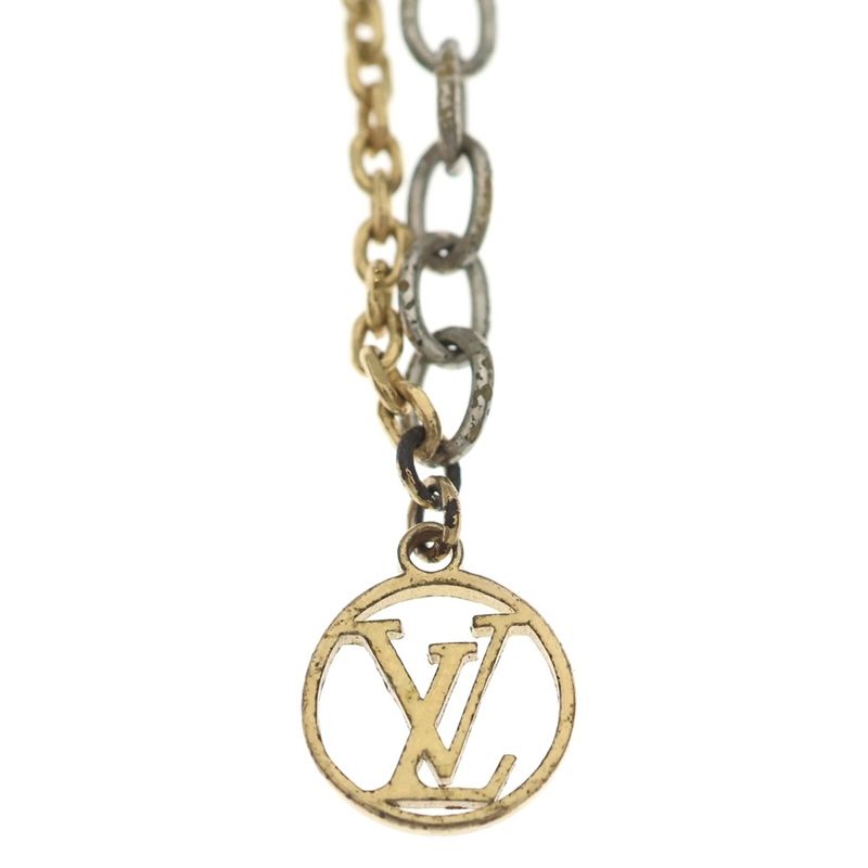 Louis Vuitton Logo Mania Necklace Silver Gold