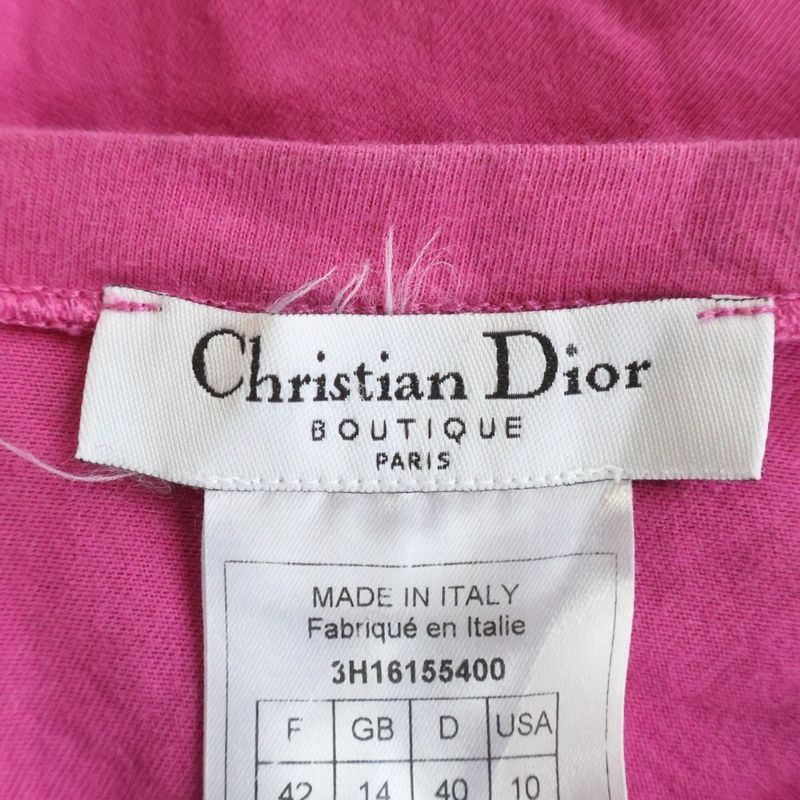Dior J'adore V-neck Short Sleeve T-Shirt Pink