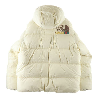 Gucci the North Face Logo Patch Down Jacket Beige Ivory