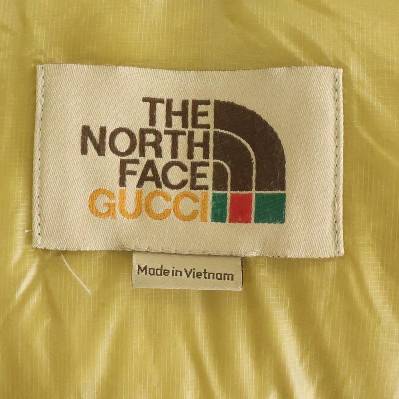 Gucci the North Face Logo Patch Down Jacket Beige Ivory