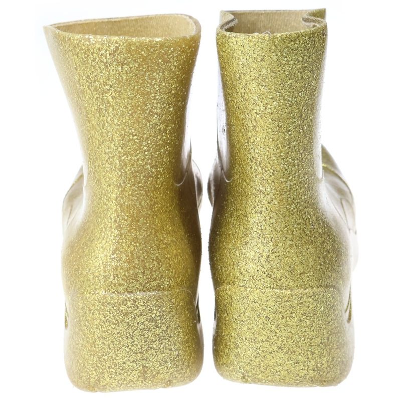 Bottega Veneta Puddle Ankle Boot Sparkle Rubber Paddle Boots Gold