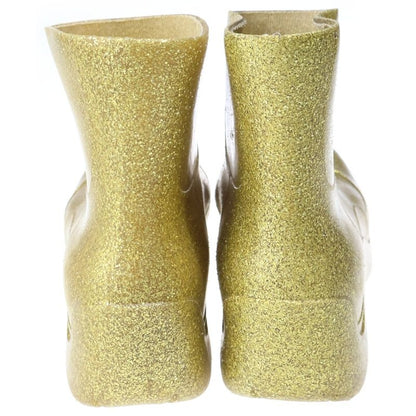 Bottega Veneta Puddle Ankle Boot Sparkle Rubber Paddle Boots Gold