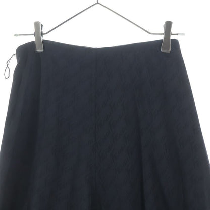 Fendi Logo Jacquard Silk Skirt Black Ajdo