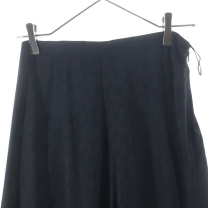 Fendi Logo Jacquard Silk Skirt Black Ajdo