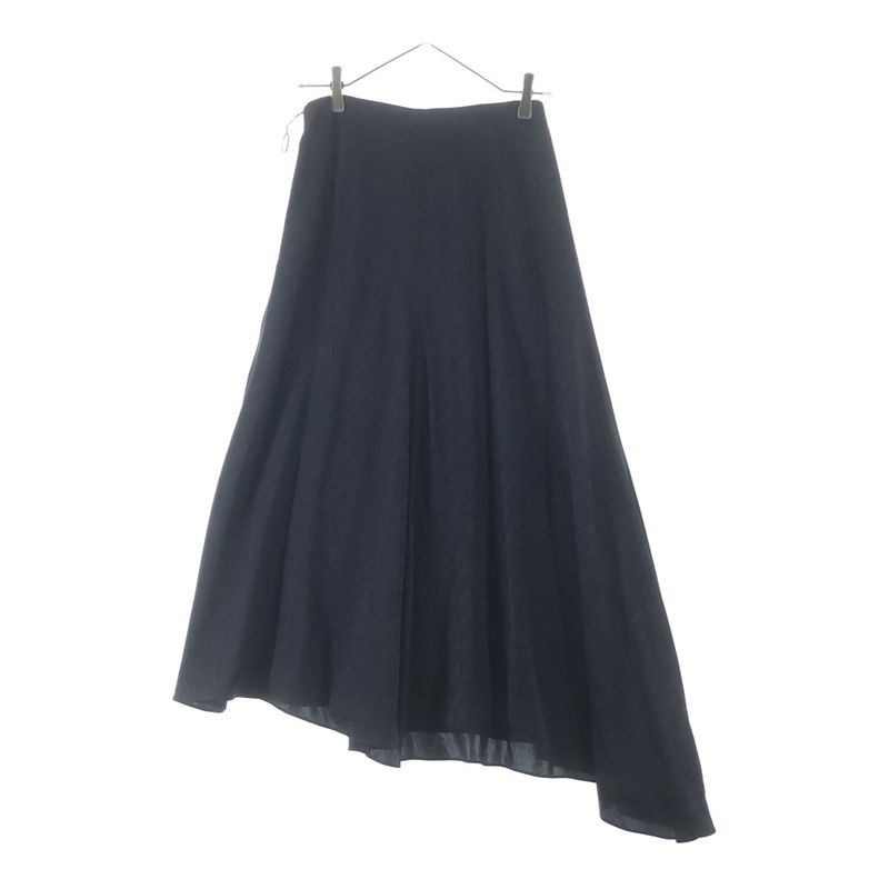 Fendi Logo Jacquard Silk Skirt Black Ajdo
