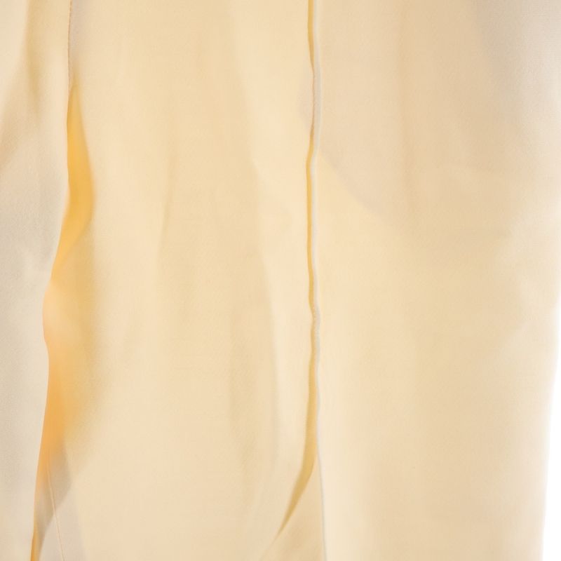 Fendi Center Pleated Waist Logo Stretch Tapered Pants Beige