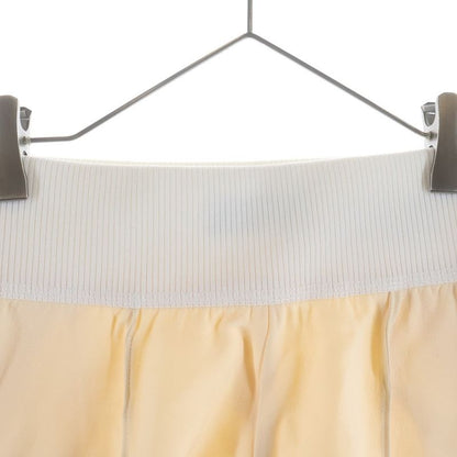 Fendi Center Pleated Waist Logo Stretch Tapered Pants Beige