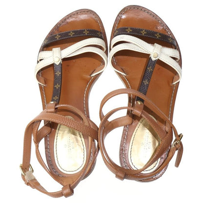 Louis Vuitton Explorer Line Sandals Mule Brown White